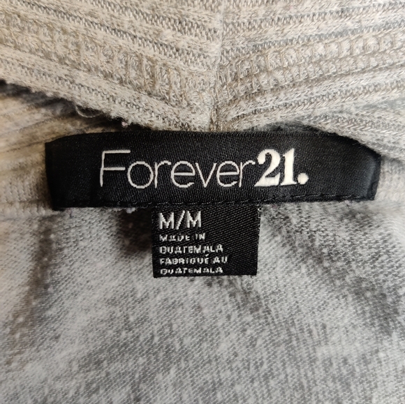 Forever 21 Grey Lightweight Open Front Cardigan Size Medium - Picture 3 of 3